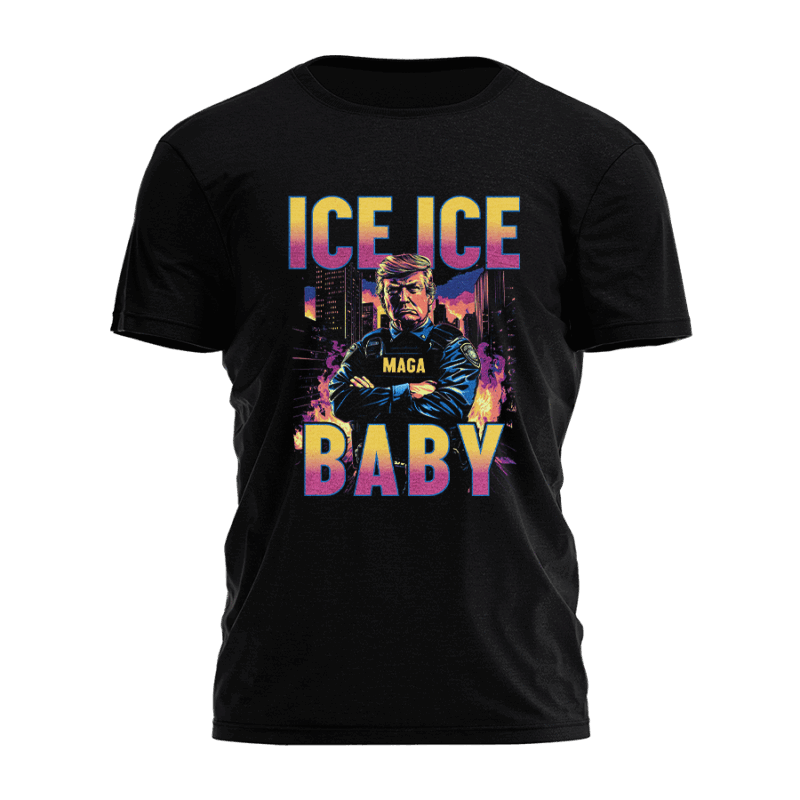 Maziani Ice Ice Baby Retro Graphic Tee – Vintage Style Unisex Shirt